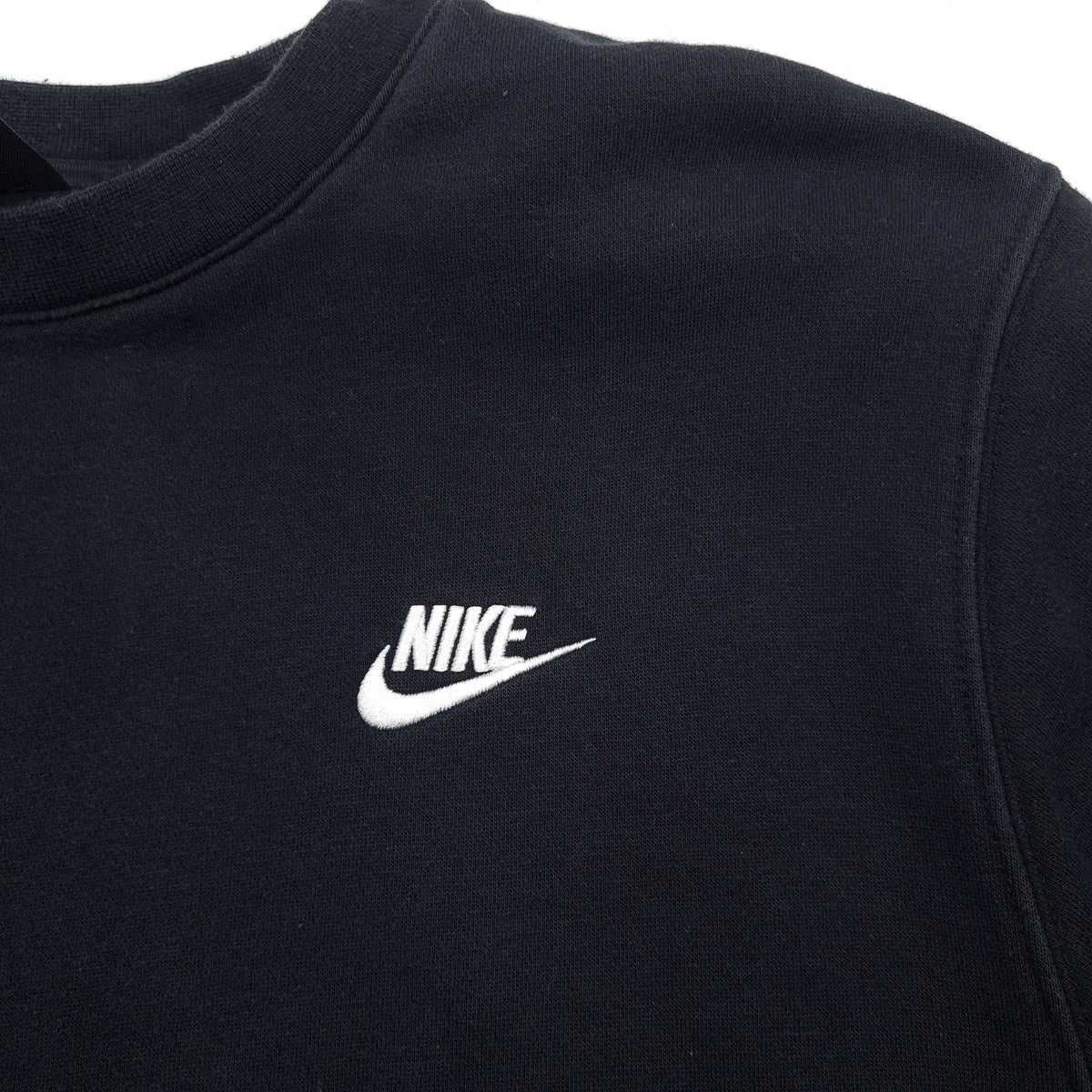 Nike Vintage Sweatshirt Cotton Black Crew Neck Pullover Men Size S, detail view 3, image 5 of 7