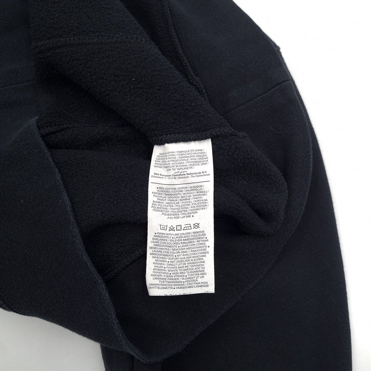 Nike Vintage Sweatshirt Cotton Black Crew Neck Pullover Men Size S, detail view 4, image 6 of 7
