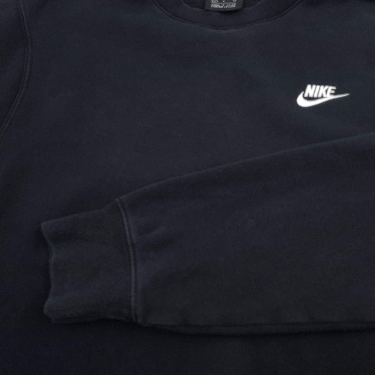 Nike Vintage Sweatshirt Cotton Black Crew Neck Pullover Men Size S, detail view 5, image 7 of 7