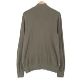 Timberland Vintage Mens Quarter Zip Sweater Cotton Green High Neck Jumper Size, detail view 1, image 3 of 7