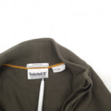 Timberland Vintage Mens Quarter Zip Sweater Cotton Green High Neck Jumper Size, detail view 2, image 4 of 7