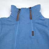 Naketano Womens Full Zip Sweatshirt Cotton Blue High Neck Size M, detail view 4, image 6 of 7