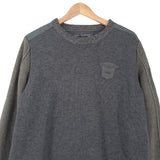 Pme Legend Mens Jumper Sweater Cotton Grey Crew Neck Pullover Knit Size XL, back view, image 2 of 8