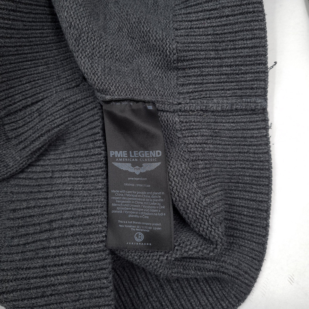 Pme Legend Mens Jumper Sweater Cotton Grey Crew Neck Pullover Knit Size XL, detail view 4, image 6 of 8