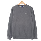 Nike Vintage Mens Sweatshirt Cotton Grey Crew Neck Pullover Size S, front view, image 1 of 7