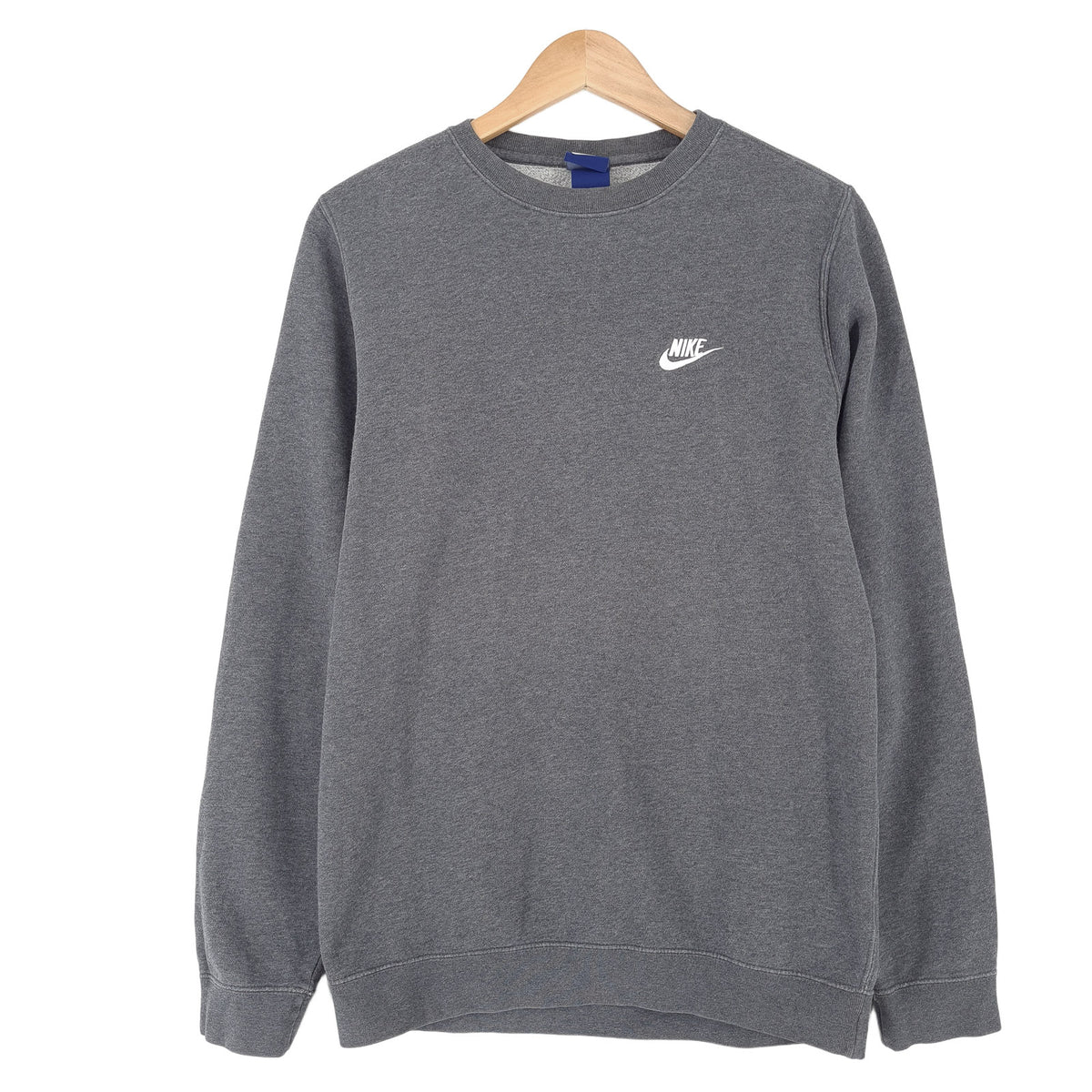 Nike Vintage Mens Sweatshirt Cotton Grey Crew Neck Pullover Size S, front view, image 1 of 7