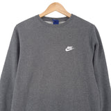 Nike Vintage Mens Sweatshirt Cotton Grey Crew Neck Pullover Size S, back view, image 2 of 7