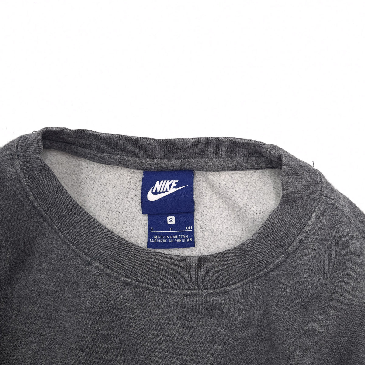 Nike Vintage Mens Sweatshirt Cotton Grey Crew Neck Pullover Size S, detail view 2, image 4 of 7