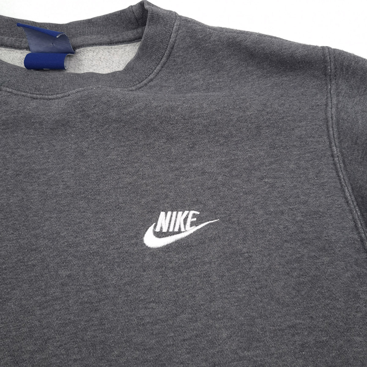 Nike Vintage Mens Sweatshirt Cotton Grey Crew Neck Pullover Size S, detail view 3, image 5 of 7