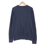 Christian Berg Mens Jumper Sweater Cotton Blue V-Neck Pullover Knit Size XL, detail view 1, image 3 of 8