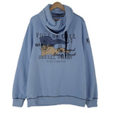 Camp David Vintage Mens Sweatshirt Cotton Blue Roll Neck Pullover Size XL, front view, image 1 of 9