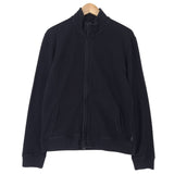 Hugo Boss Mens Full Zip Sweater Cotton Black High Neck Jumper Knit Size M, front view, image 1 of 8