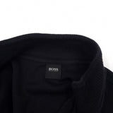 Hugo Boss Mens Full Zip Sweater Cotton Black High Neck Jumper Knit Size M, detail view 2, image 4 of 8