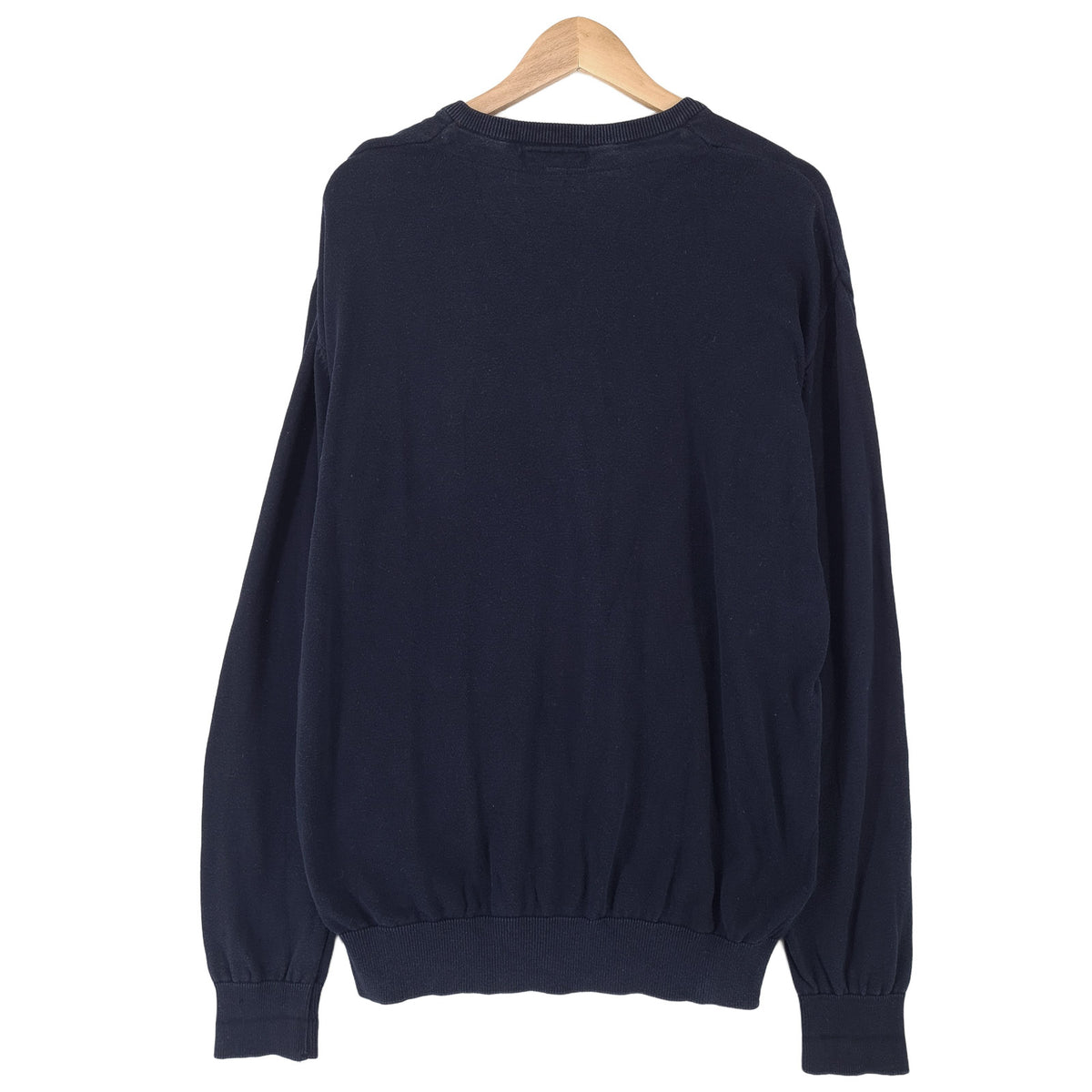 Gant Mens Jumper Sweater Cotton Blue V-Neck Pullover Knit Size 2XL, detail view 1, image 3 of 7