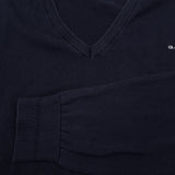 Gant Mens Jumper Sweater Cotton Blue V-Neck Pullover Knit Size 2XL, detail view 5, image 7 of 7
