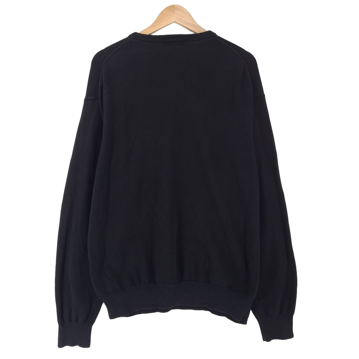 Gant Jumper Sweater Cotton Black V-Neck Pullover Knit Men Size XL, detail view 1, image 3 of 7