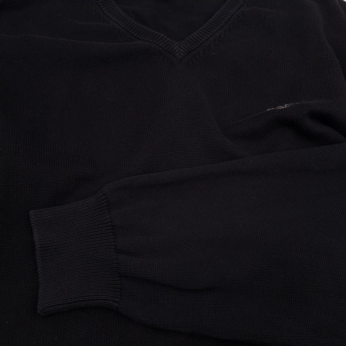 Gant Jumper Sweater Cotton Black V-Neck Pullover Knit Men Size XL, detail view 5, image 7 of 7