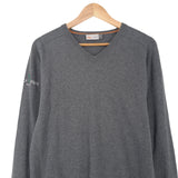Kjus Mens Jumper Sweater Cotton Grey V-Neck Pullover Knit Size S, back view, image 2 of 7