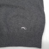 Kjus Mens Jumper Sweater Cotton Grey V-Neck Pullover Knit Size S, detail view 3, image 5 of 7