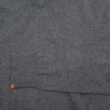 Kjus Mens Jumper Sweater Cotton Grey V-Neck Pullover Knit Size S, detail view 5, image 7 of 7