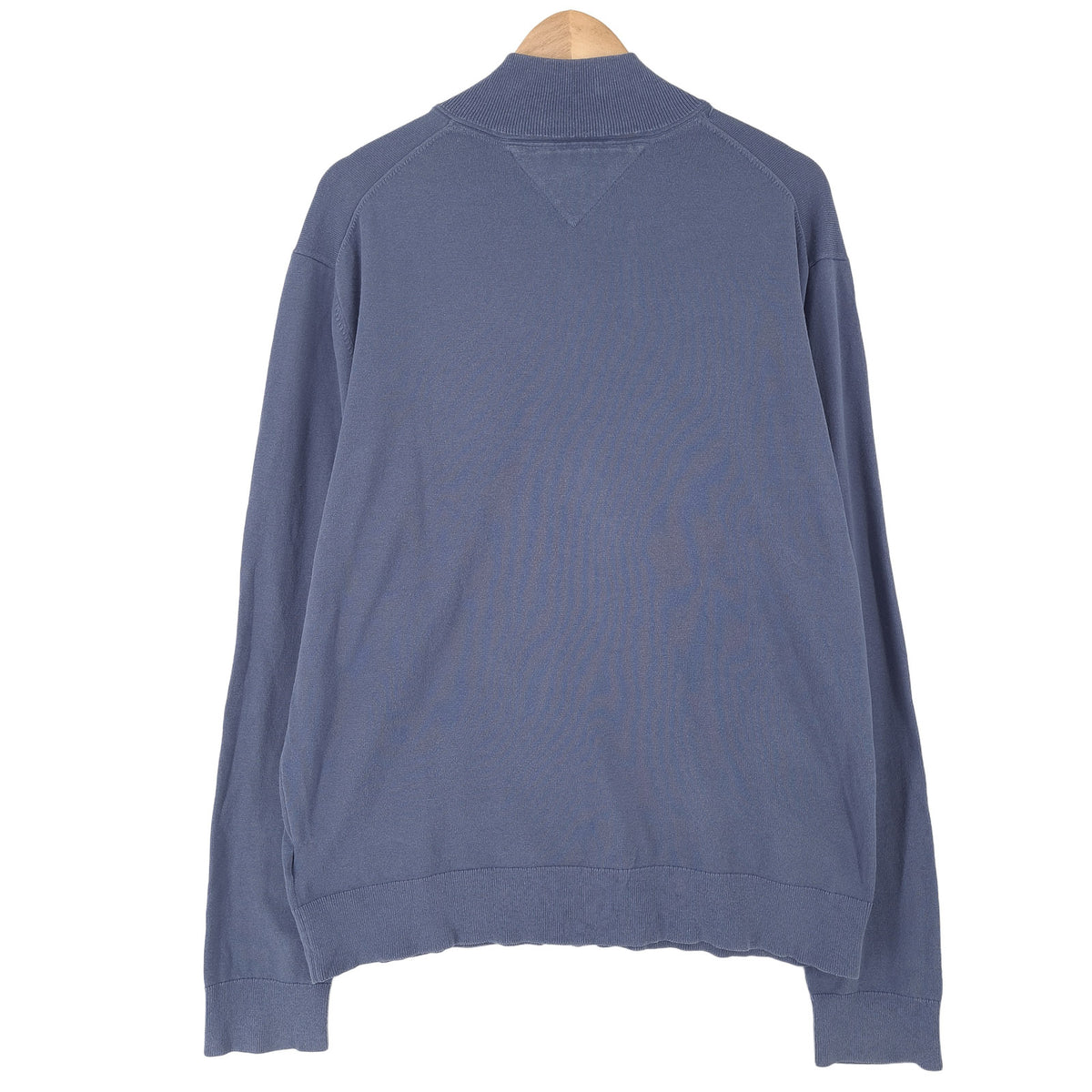 Tommy Hilfiger Vintage Mens Full Zip Sweater Cotton Blue High Neck Jumper Size 2XL, detail view 1, image 3 of 7