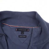 Tommy Hilfiger Vintage Mens Full Zip Sweater Cotton Blue High Neck Jumper Size 2XL, detail view 2, image 4 of 7