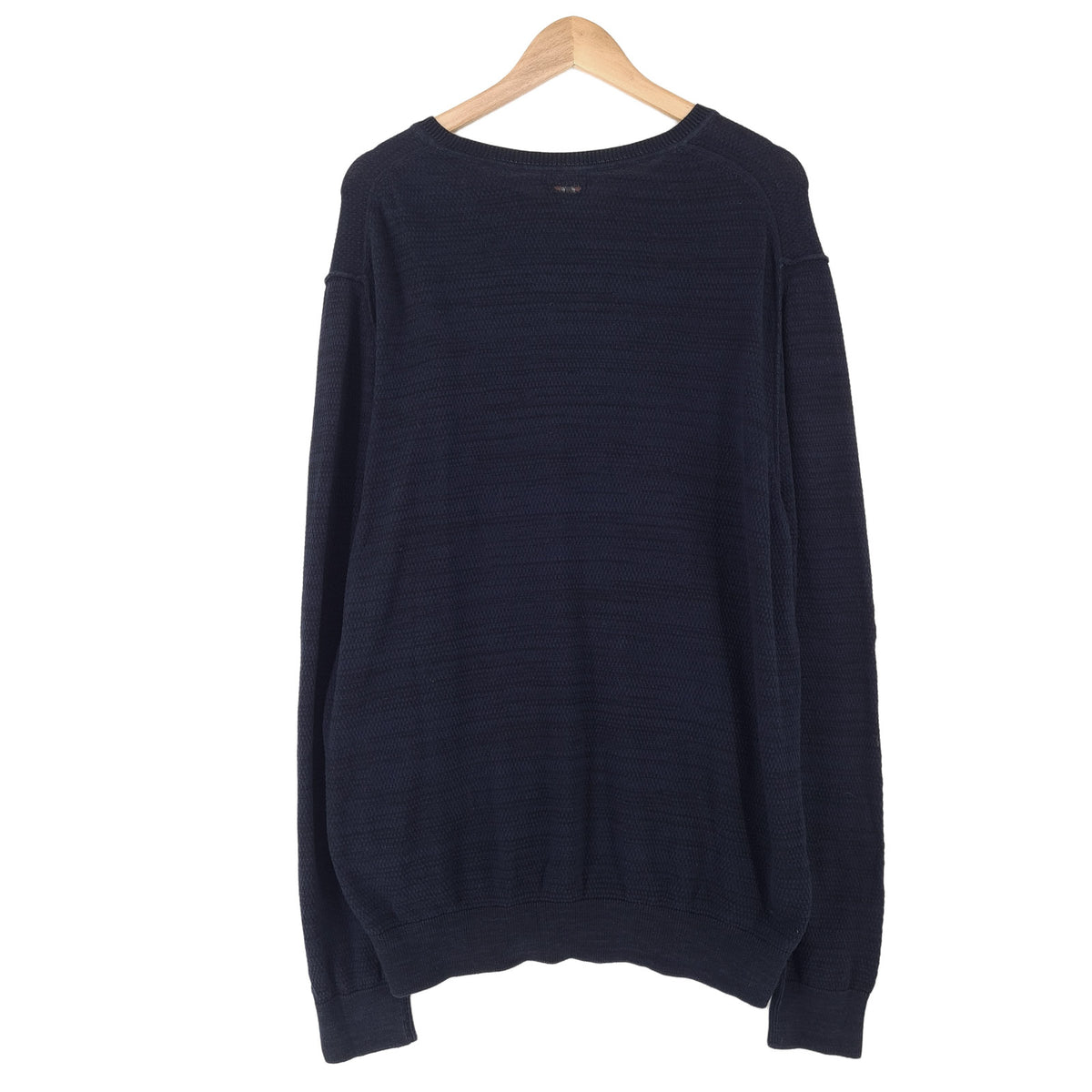 Napapijri Mens Jumper Sweater Cotton Blue Crew Neck Pullover Knit Size 2XL, detail view 1, image 3 of 8