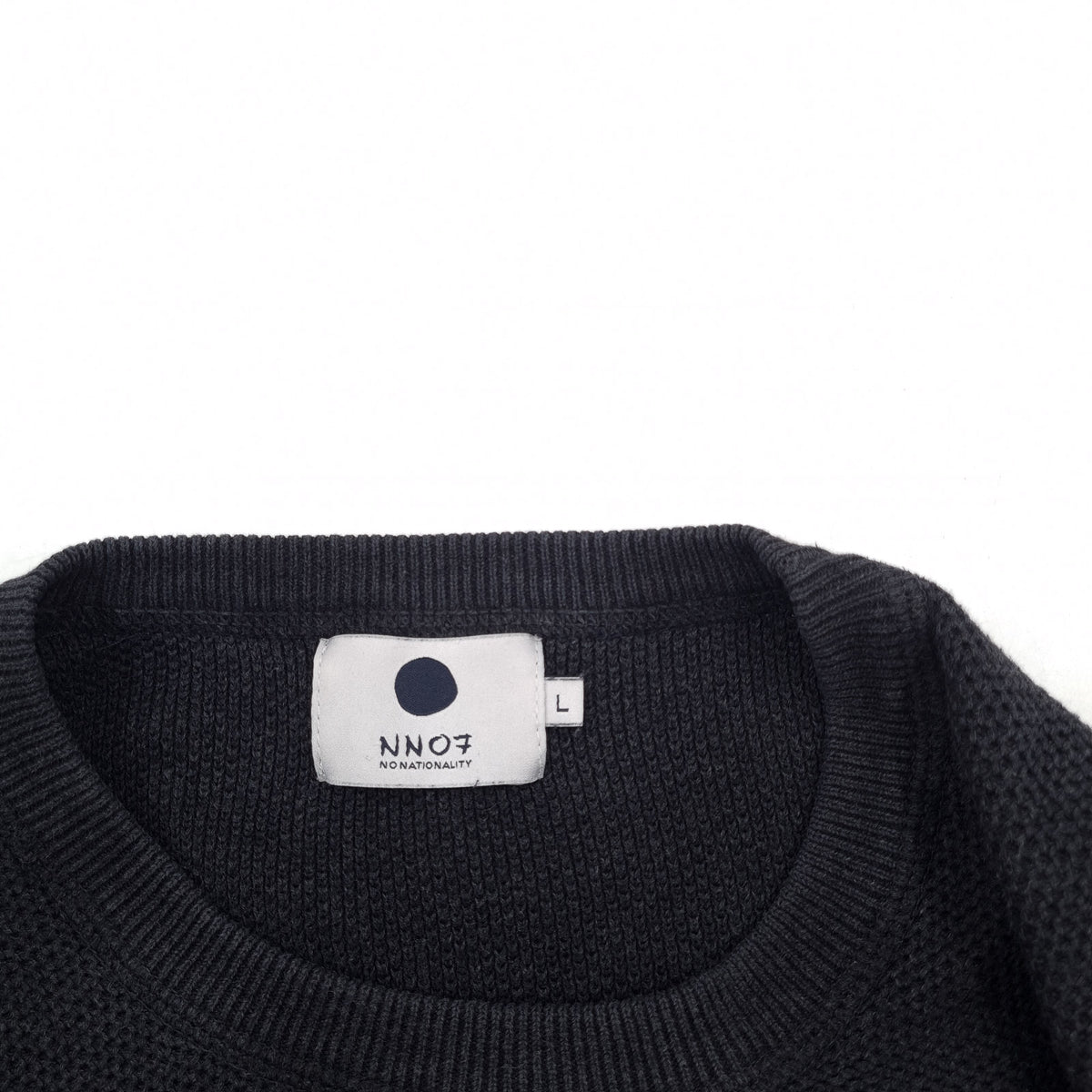 NN07 Mens Jumper Sweater Cotton Grey Crew Neck Pullover Knit Size, detail view 2, image 4 of 6