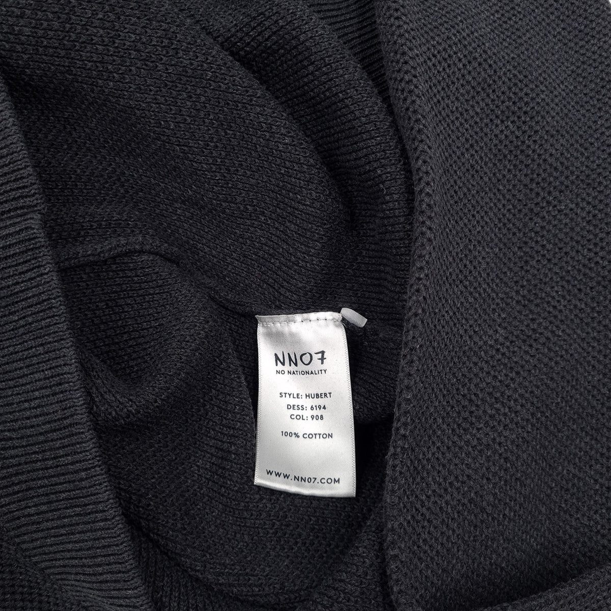 NN07 Mens Jumper Sweater Cotton Grey Crew Neck Pullover Knit Size, detail view 3, image 5 of 6