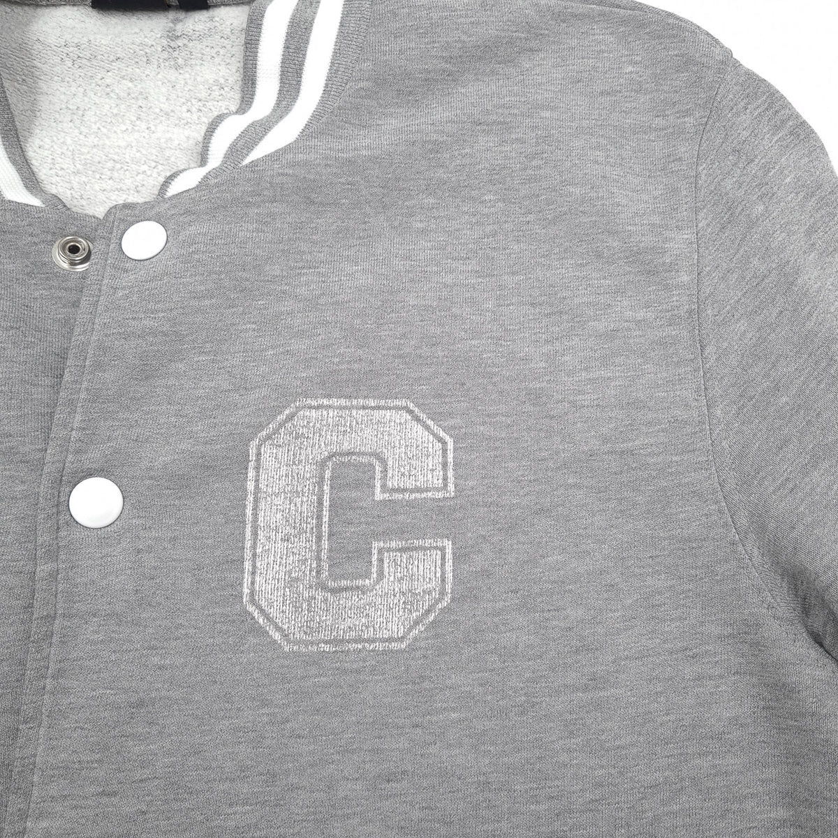 Carhartt Vintage Mens Cardigan Cotton Grey Round Neck Sweater Knit Size M, detail view 3, image 5 of 8