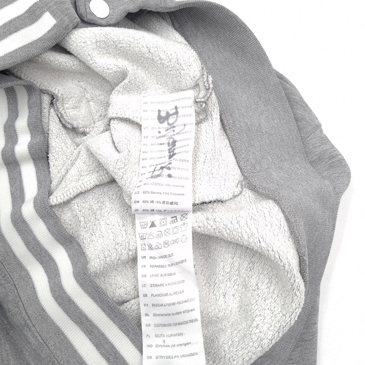 Carhartt Vintage Mens Cardigan Cotton Grey Round Neck Sweater Knit Size M, detail view 5, image 7 of 8