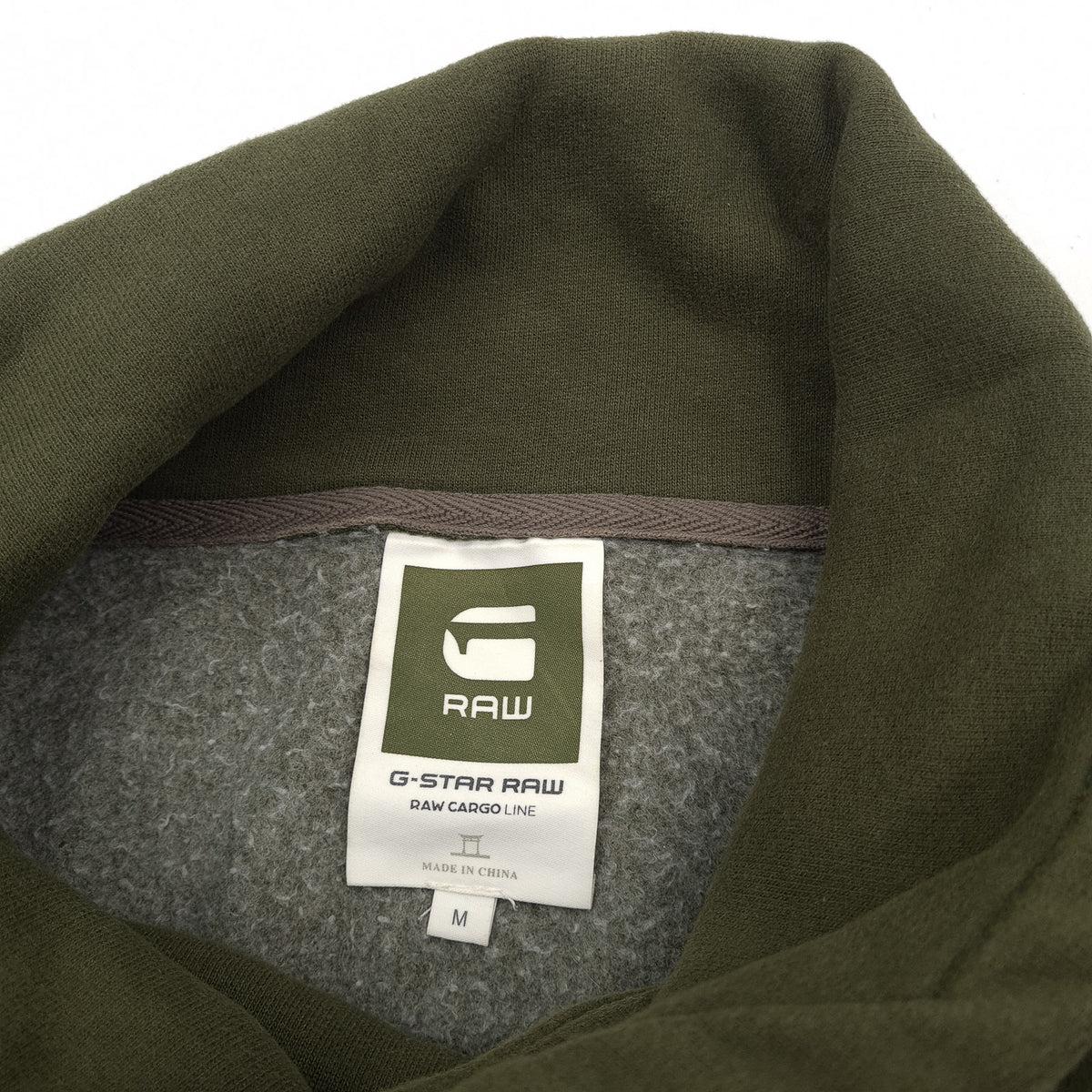 G-Star Vintage Mens Sweatshirt Cotton Green High Neck Pullover Size M, detail view 2, image 4 of 9