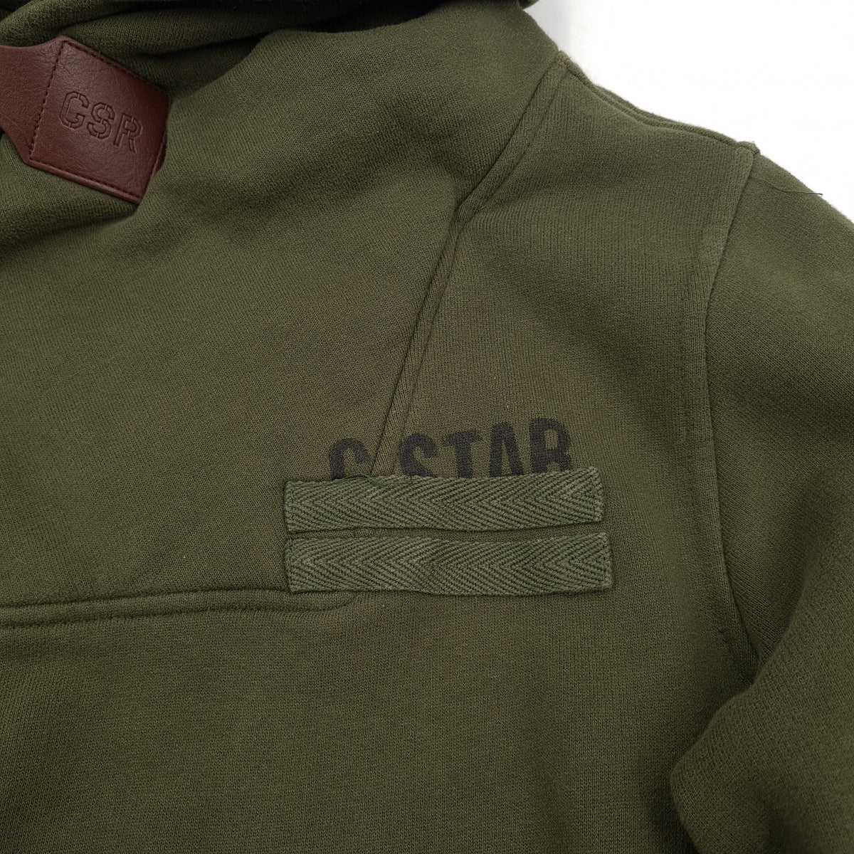 G-Star Vintage Mens Sweatshirt Cotton Green High Neck Pullover Size M, detail view 3, image 5 of 9