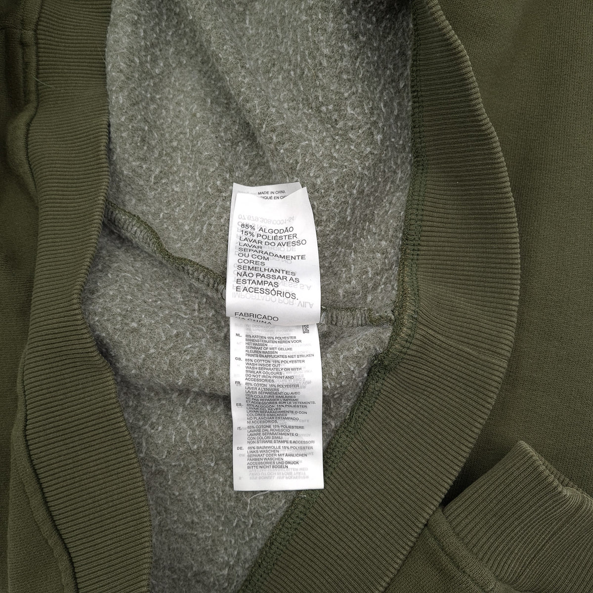 G-Star Vintage Mens Sweatshirt Cotton Green High Neck Pullover Size M, detail view 5, image 7 of 9