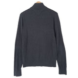 Tommy Hilfiger Vintage Mens Full Zip Sweater Cotton Cashmere Grey High Neck Size S, detail view 1, image 3 of 8