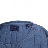 Gant Mens Jumper Sweater Cotton Blue Crew Neck Pullover Knit Size M, detail view 2, image 4 of 7