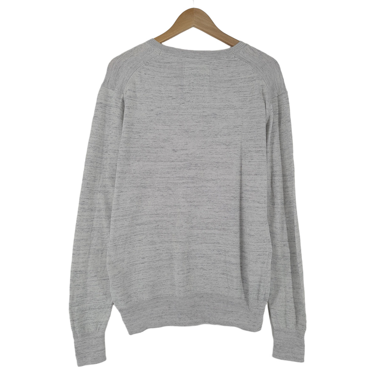 Superdry Mens Jumper Sweater Cotton Cashmere Grey V-Neck Pullover Size XL, detail view 1, image 3 of 7