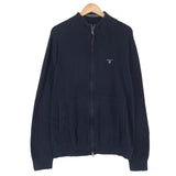 Gant Mens Full Zip Sweater Cotton Blue High Neck Jumper Knit Size XL, front view, image 1 of 8