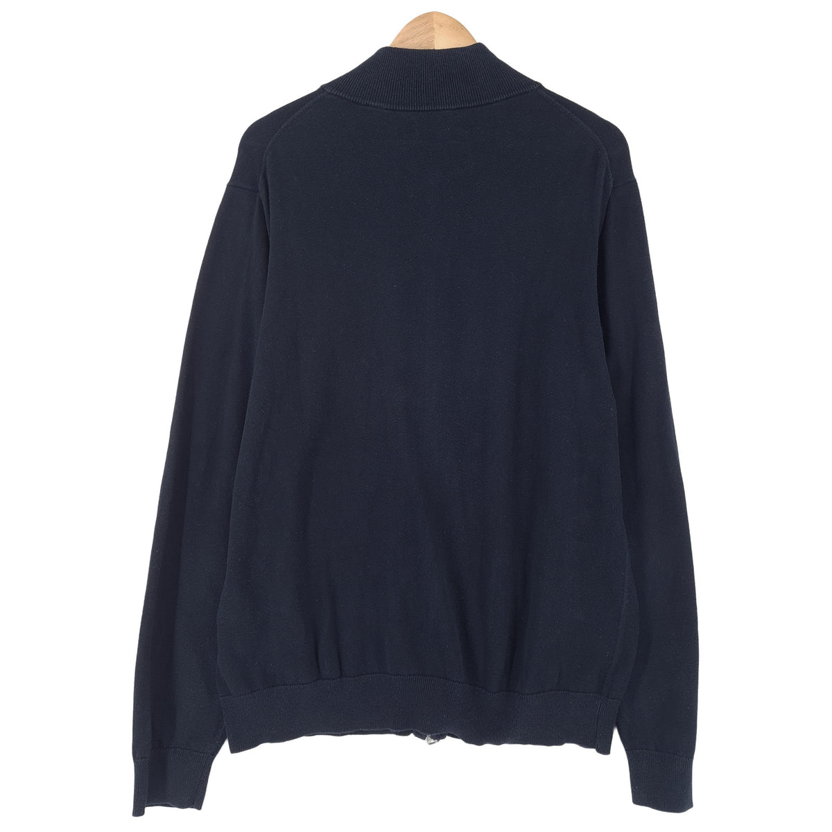 Gant Mens Full Zip Sweater Cotton Blue High Neck Jumper Knit Size XL, detail view 1, image 3 of 8
