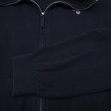 Gant Mens Full Zip Sweater Cotton Blue High Neck Jumper Knit Size XL, detail view 6, image 8 of 8