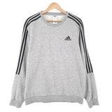 Adidas Vintage Mens Sweatshirt Cotton Grey Crew Neck Pullover Size M, front view, image 1 of 9