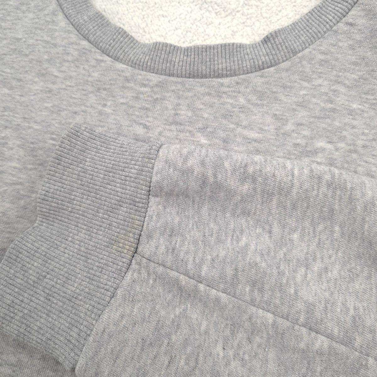 Adidas Vintage Mens Sweatshirt Cotton Grey Crew Neck Pullover Size M, detail view 6, image 8 of 9