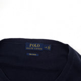 Polo Ralph Lauren Vintage Mens Jumper Sweater Cotton Blue V-Neck Pullover Size, detail view 2, image 4 of 7