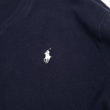 Polo Ralph Lauren Vintage Mens Jumper Sweater Cotton Blue V-Neck Pullover Size, detail view 3, image 5 of 7