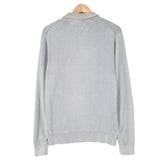 Tommy Hilfiger Vintage Mens Quarter Zip Sweater Cotton Grey High Neck Jumper Size M, detail view 1, image 3 of 8