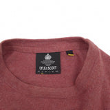 Lyle & Scott Vintage Mens Jumper Sweater Cotton Wool Pink Crew Neck Pullover Size S, detail view 2, image 4 of 8