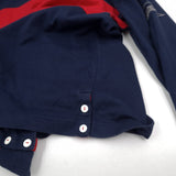 Gant Mens Sweatshirt Cotton Striped Blue Collared Pullover Size M, detail view 5, image 7 of 8