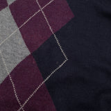 Massimo Dutti Vintage Mens Jumper Sweater Cotton Silk Cashmere Argyle Blue Size XL, detail view 7, image 9 of 9