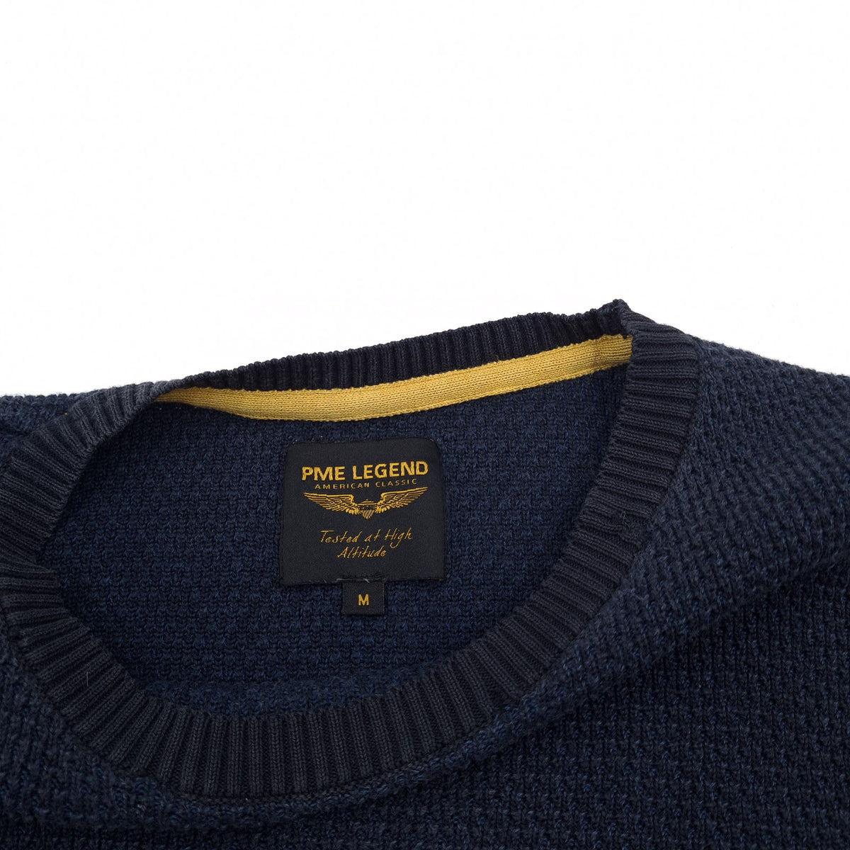 Pme Legend Vintage Mens Jumper Sweater Cotton Blue Crew Neck Pullover Knit Size M, detail view 2, image 4 of 10