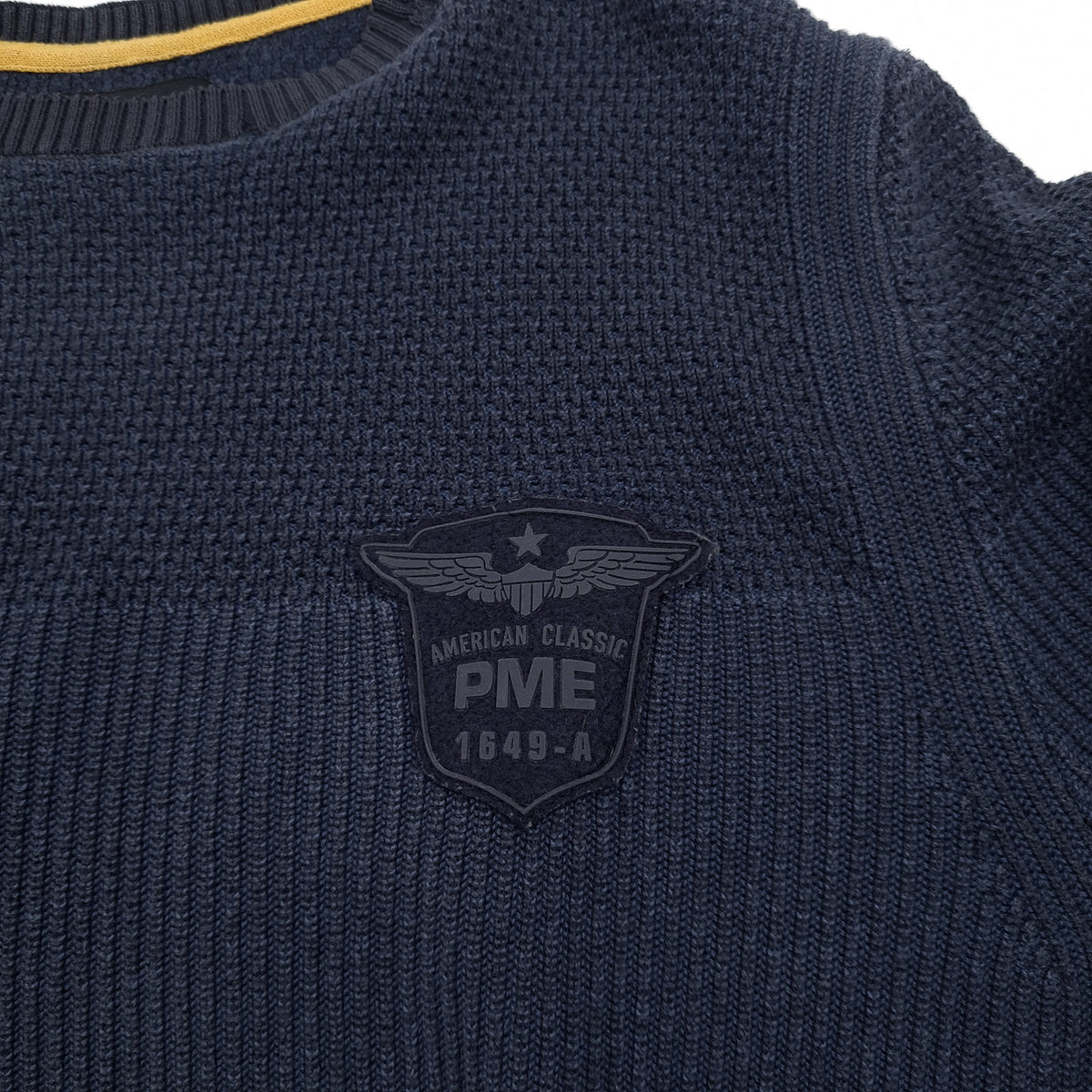Pme Legend Vintage Mens Jumper Sweater Cotton Blue Crew Neck Pullover Knit Size M, detail view 3, image 5 of 10